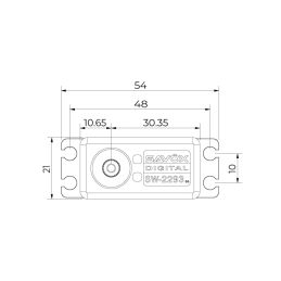 SW-2293SG BRUSHLESS HiVOLT 3S Digitální servo WATERPROOF (75kg-0,11s/60°) - 6