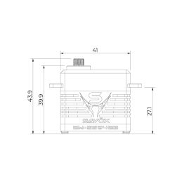 SW-2294SG BRUSHLESS HiVOLT 4S Digitální servo WATERPROOF (75kg-0,11s/60°) - 7