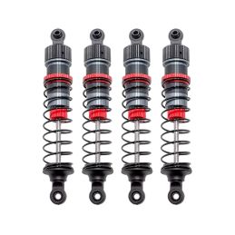 1/12 85mm Hliníkové olejové tlumiče kompletní vč. 3 sad pružin (H/S/M), 4 ks - 1