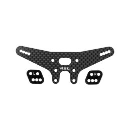 RC10B7.1 FT Set zadní věže tlumičů Gull Dropper desek, - 2mm - 1