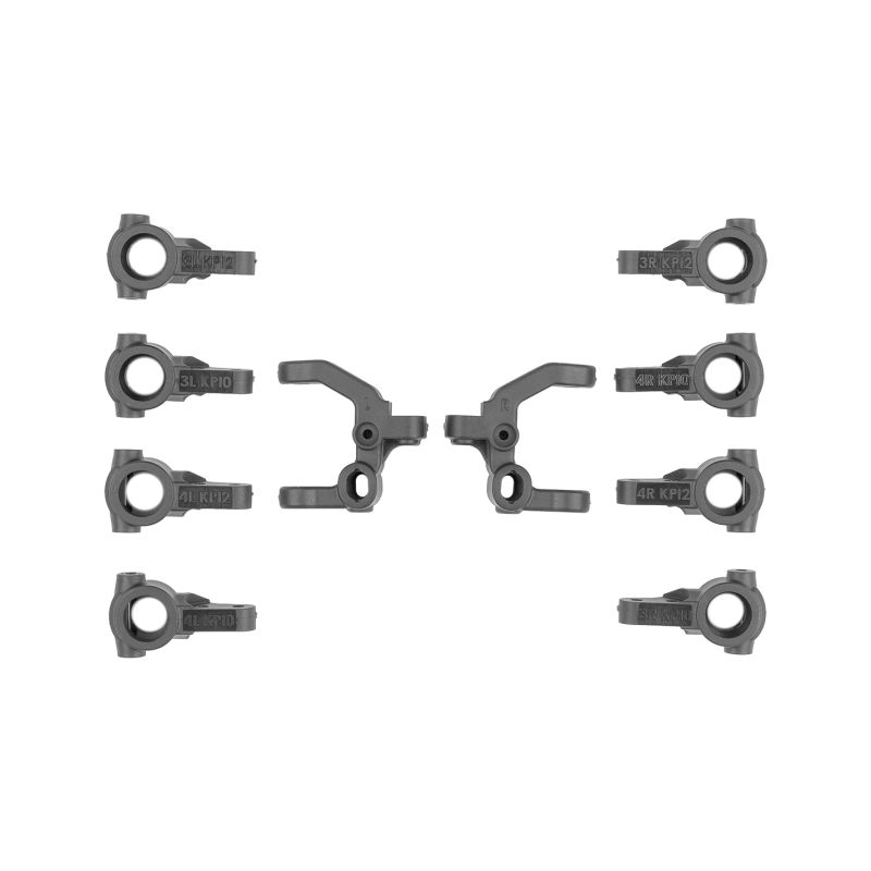 RC10B7.1 FT Set těhlic řízení a závěsů, karbon - 1