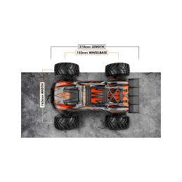 Spryte ST Turbo 1/20 4WD Monster Truck – Oranžový - 5