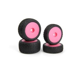 Microbe Buggy kola kompletní (růžová/přední/zadní) - 1