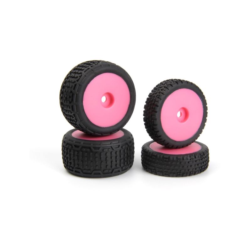 Microbe Buggy kola kompletní (růžová/přední/zadní) - 1