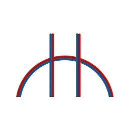 Kabel dvoulinka 2x0,35 mm2, modro/červená (PVC) - 1