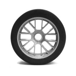 Mechové přední gumy, PAN CAR 1/10, stříbrný disk, sh 40, 2 ks. - 1