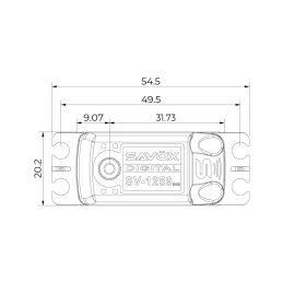 SV-1259MG HiVOLT digitální servo - LOW PROFILE (22kg-0,075s/60°) - 6