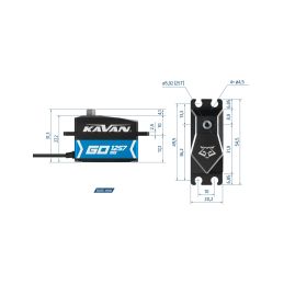 GO-1257MG digitální servo (0.058s/60°, 16kg.cm) - 2