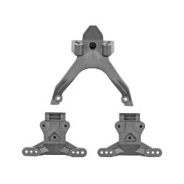 RC10B7.1 FT Horní deska a držák kulových čepů, karbon - 1