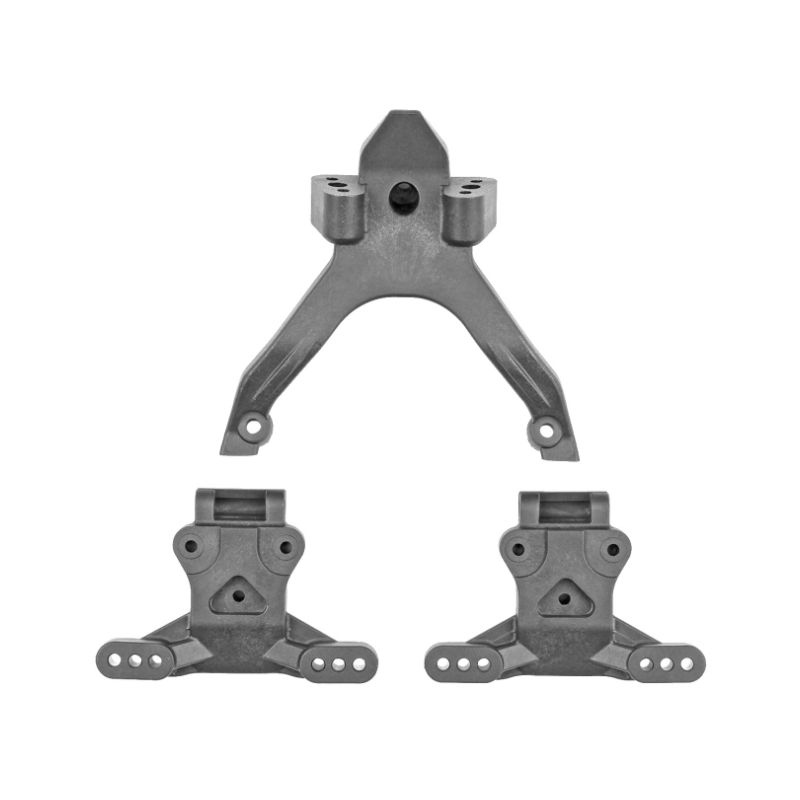 RC10B7.1 FT Horní deska a držák kulových čepů, karbon - 1