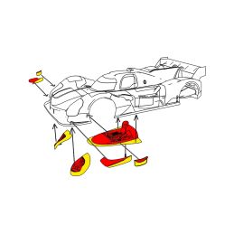 Set doplňků pro karoserii GR010 LMH - 2