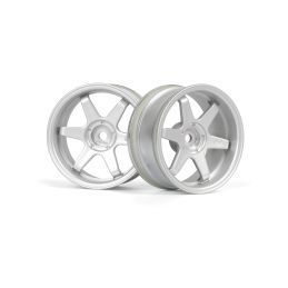 TE37 disky 26mm stříbrné (6mm offset) 2ks - 1