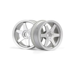 TE37 disky 26mm stříbrné (3mm offset) 2ks - 1