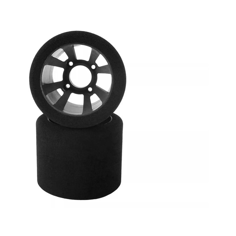 Mechové zadní gumy, PAN CAR 1/10, stříbrný disk, sh 32, 2 ks. - 1