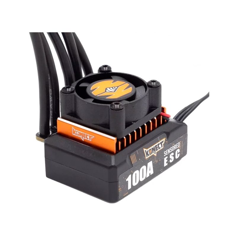 1/10 Konect Elite senzorový 100A 2S závodní regulátor s programovací kartou - 1