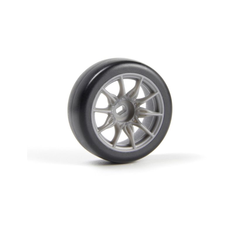 Sada driftových kol vč. pneumatik TSMK5-10 22x11 mm (šedá/4 ks) - 1