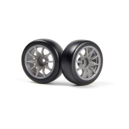 Sada driftových kol vč. pneumatik TSMK5-10 22x11 mm (šedá/4 ks) - 2