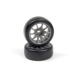 Sada driftových kol vč. pneumatik TSMK5-10 22x11 mm (šedá/4 ks) - 3