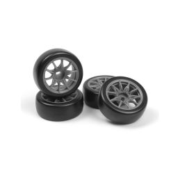 Sada driftových kol vč. pneumatik TSMK5-10 22x11 mm (šedá/4 ks) - 4
