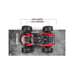 Spryte MT Turbo 1/20 4WD Monster Truck – Červený - 5