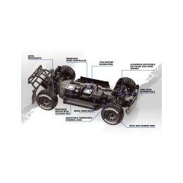 QByte SC Flux 1/12 SC Truck – modrý - 5