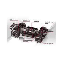 QByte SC Flux 1/12 SC Truck – červený - 5