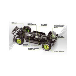 QByte SC Pro 1/12 SC Truck – fluorescenční zelený - 5